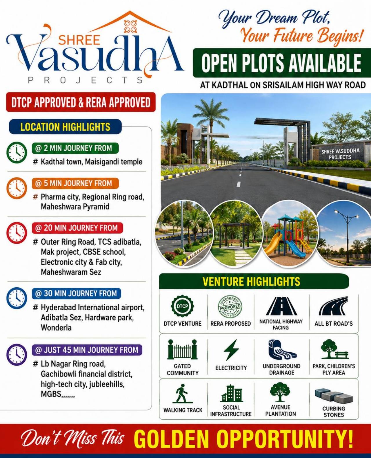 Future city near DTCP & Rera approved open plots available